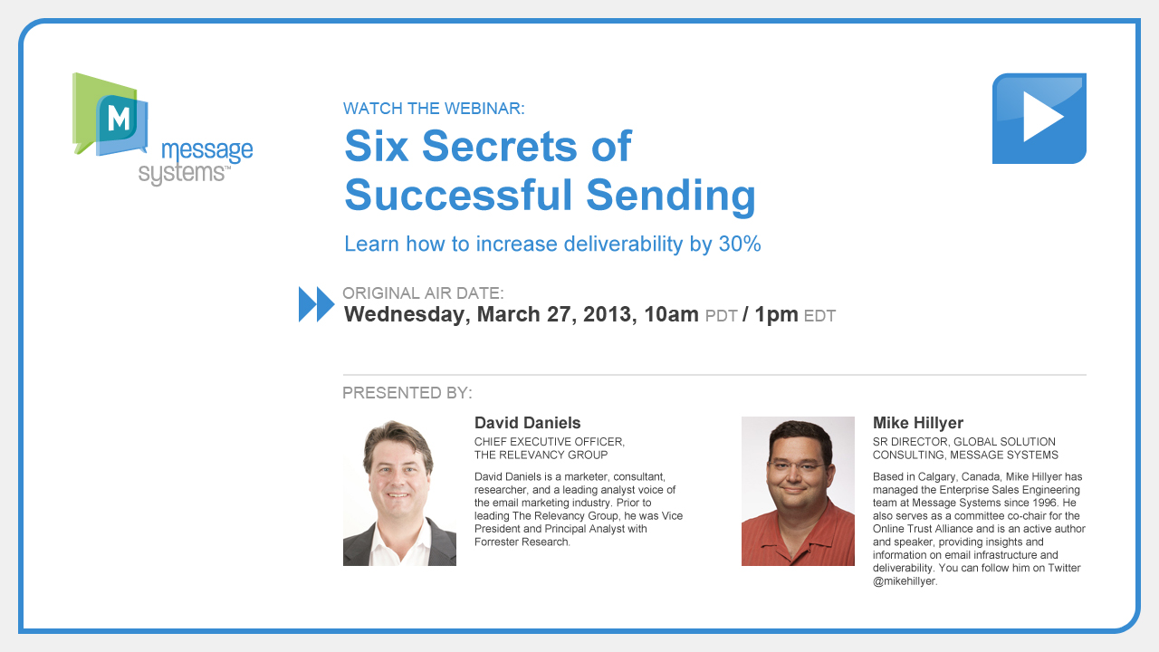 Six Secrets of Successful Sending