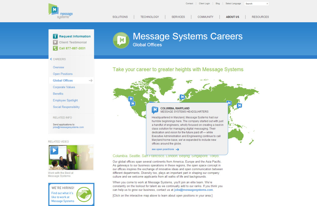Message Systems global offices page (2012)