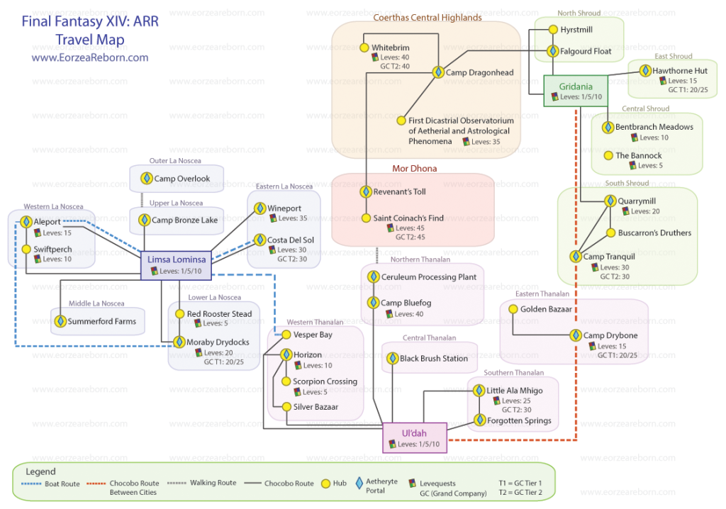 Transit map for FFXIV: A Realm Reborn