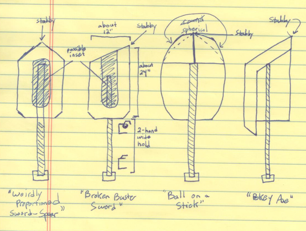 Dagorhir Short Glaives Sketch