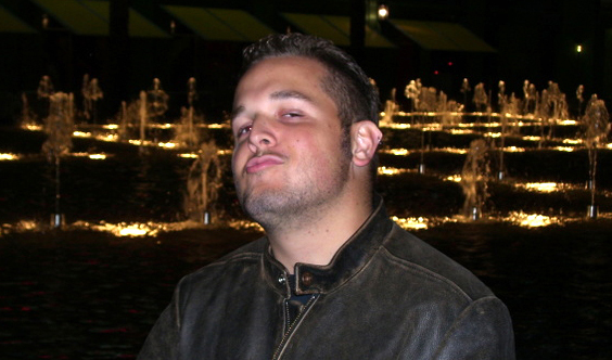 Corry posing with a duck face in 2006