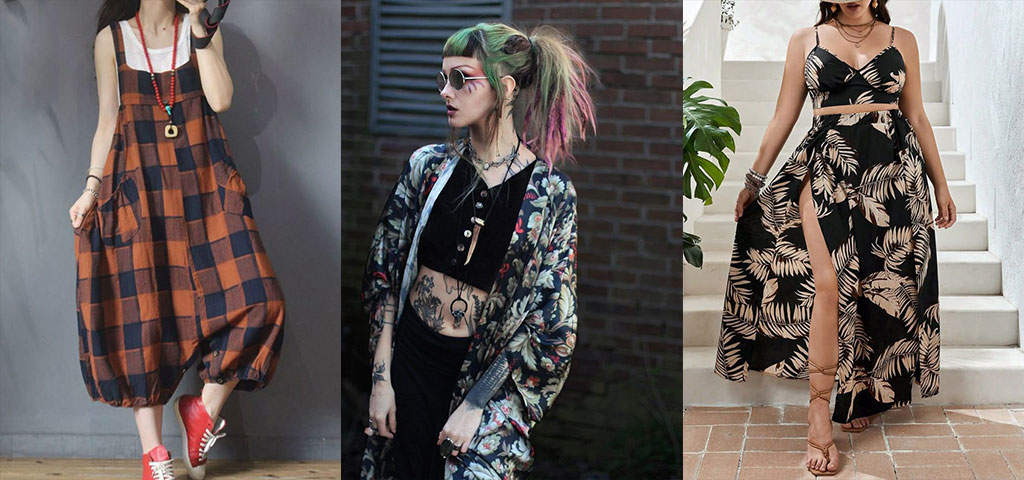 Three different examples of clothing styles Corry likes