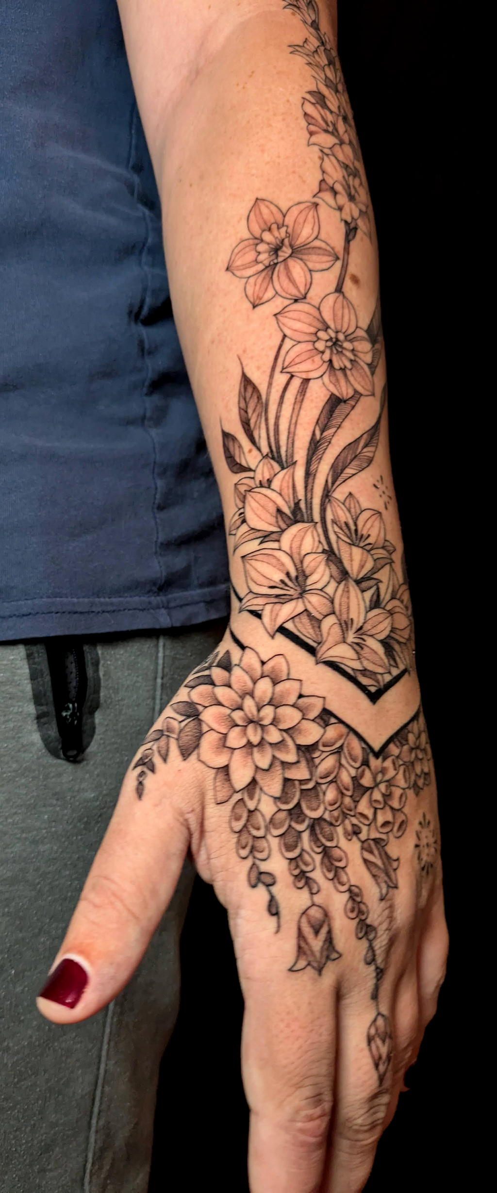 Corry's forearm tattoo photo from the front-side