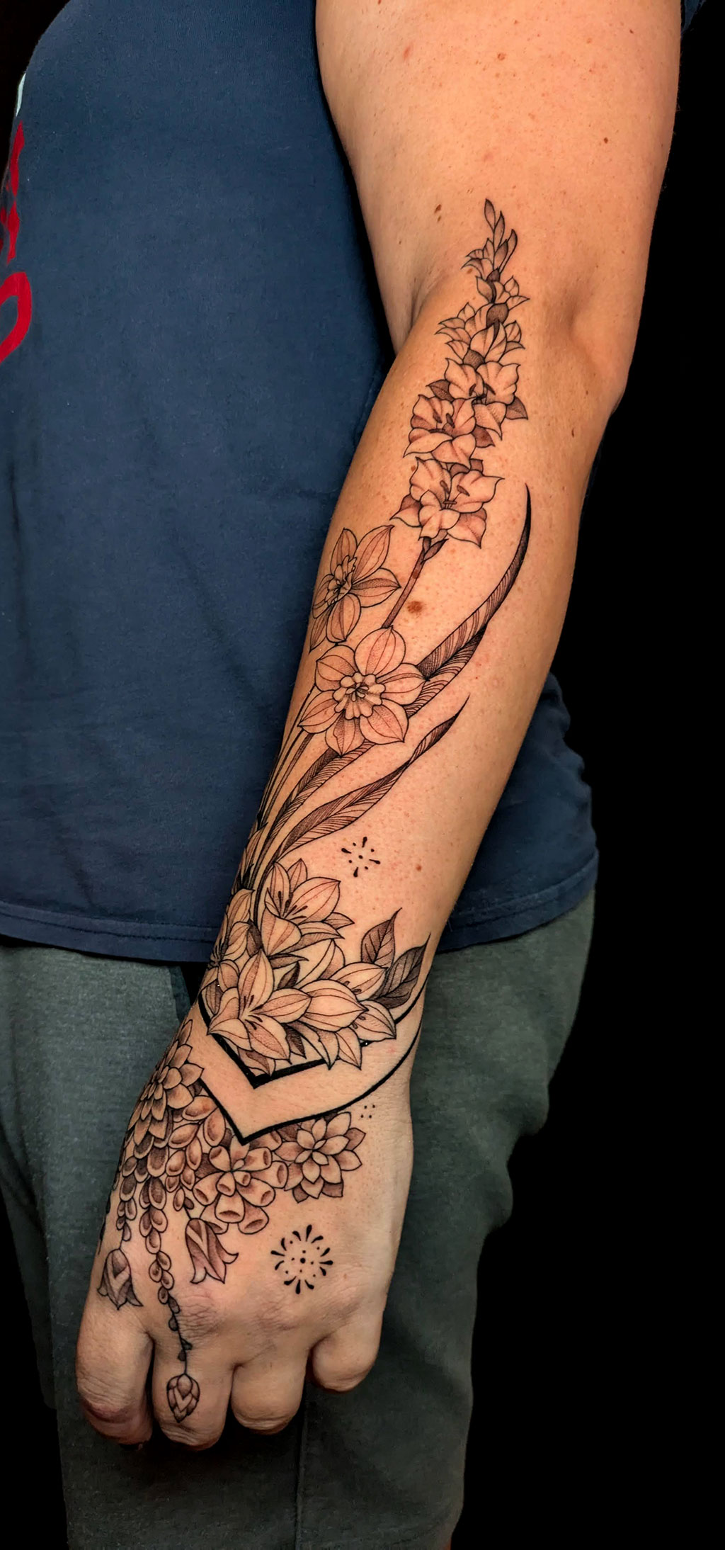 Corry's forearm tattoo photo from the back-side